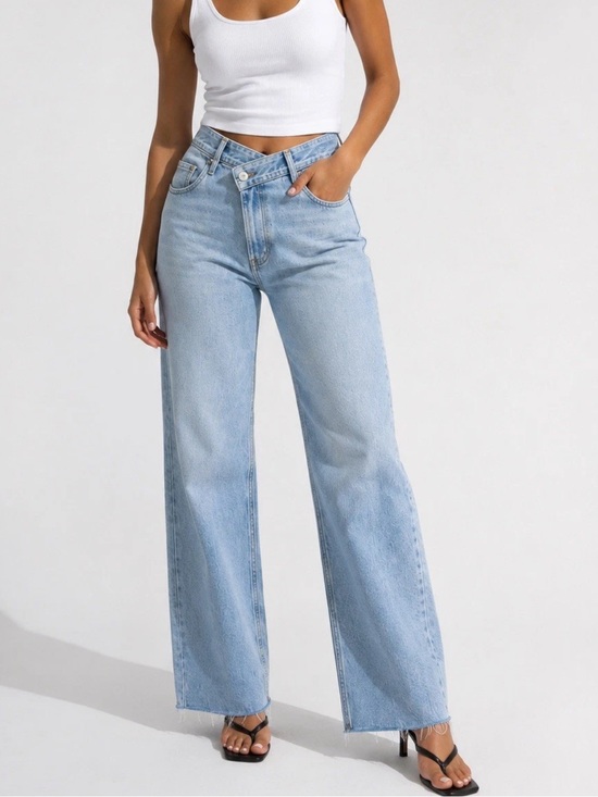 Agolde Denim - Agolde Light Blue Straight-Leg Jeans